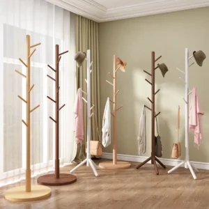 Triangles Clothes Rack Stand Tree Branch Shape Multi Hook Mobile And Convenient Coat Rack For Home Living Room Clothing Storage