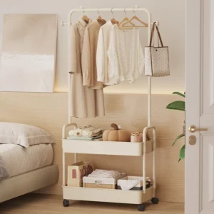 Simple Clothes Rack Hat Rack Floor Standing Home Clothes Hanger Bedroom Dormitory Coat Rack Balcony Clothes Drying Pole Rack